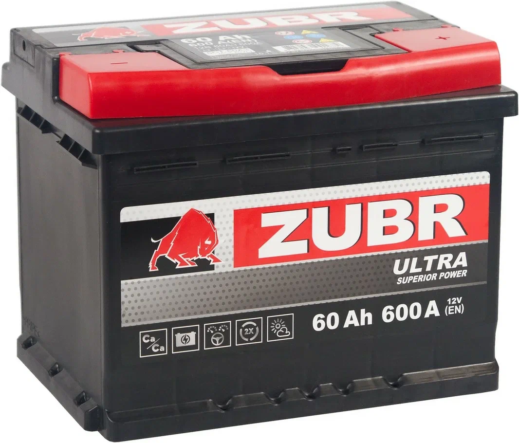Аккумулятор ZUBR Ultra JIS 60.0 А/ч 230*179*225 550EN Asia о/п